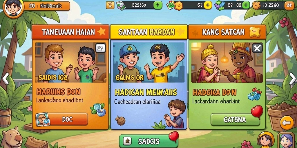 Grafis yang indah dan warna-warni pada GOLDRAJA.
