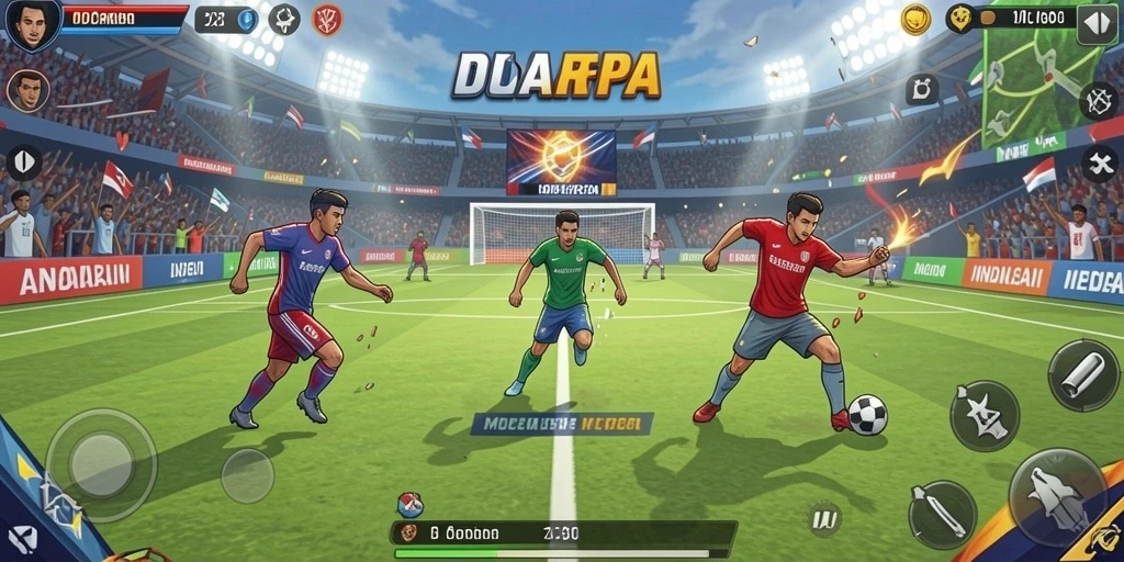 Interaksi dengan pemain lain dalam mode multiplayer.